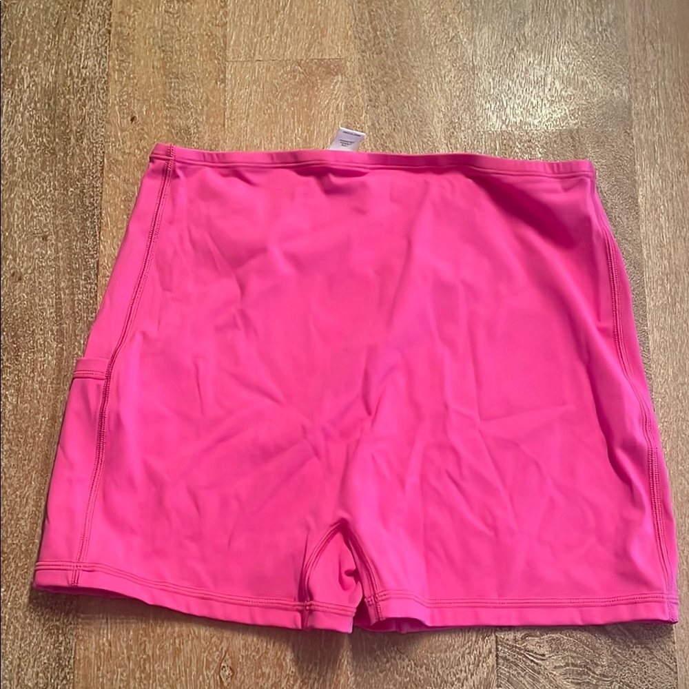 NWT HALARA Bubblegum Pink Asymmetrical Dress WITH SHORTS - Picture 9 of 10